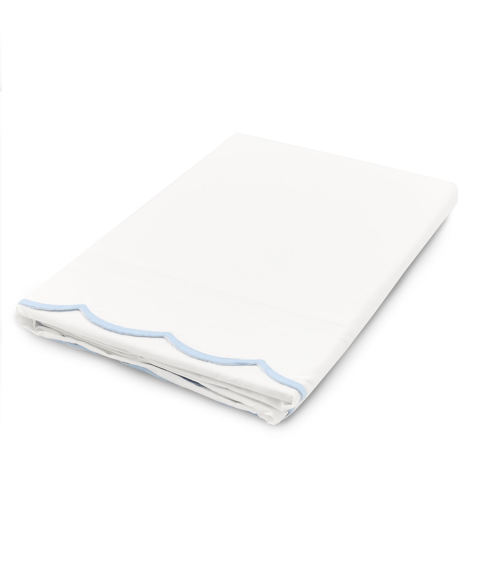 Annabelle Scalloped Bed Linen, Powder Blue, Cut Out