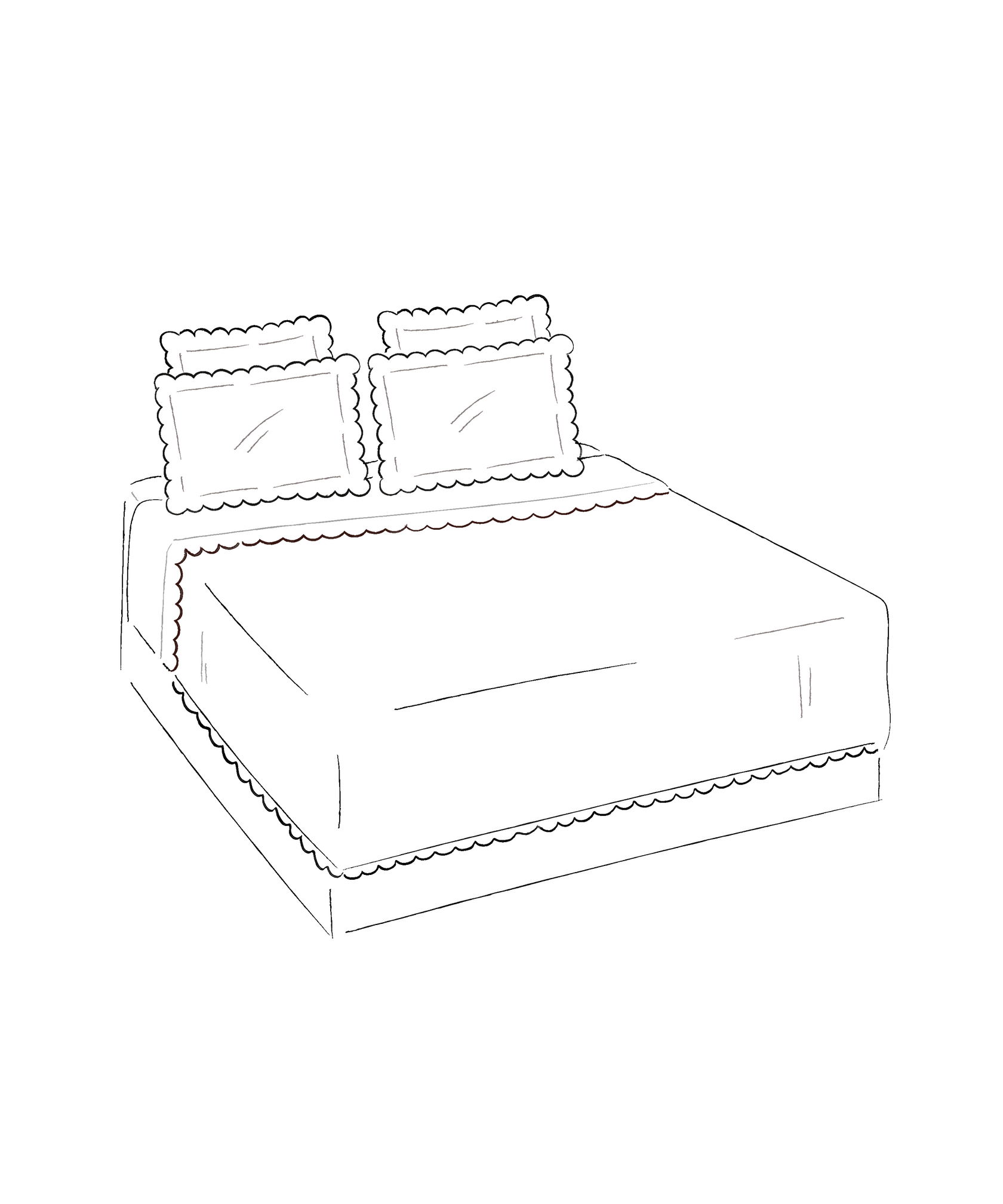 Annabelle Scalloped Bed Linen, Illustration