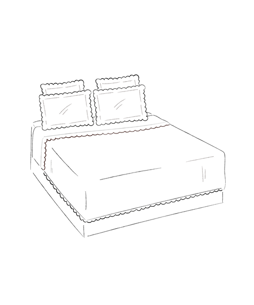 Annabelle Scalloped Bed Linen, Illustration