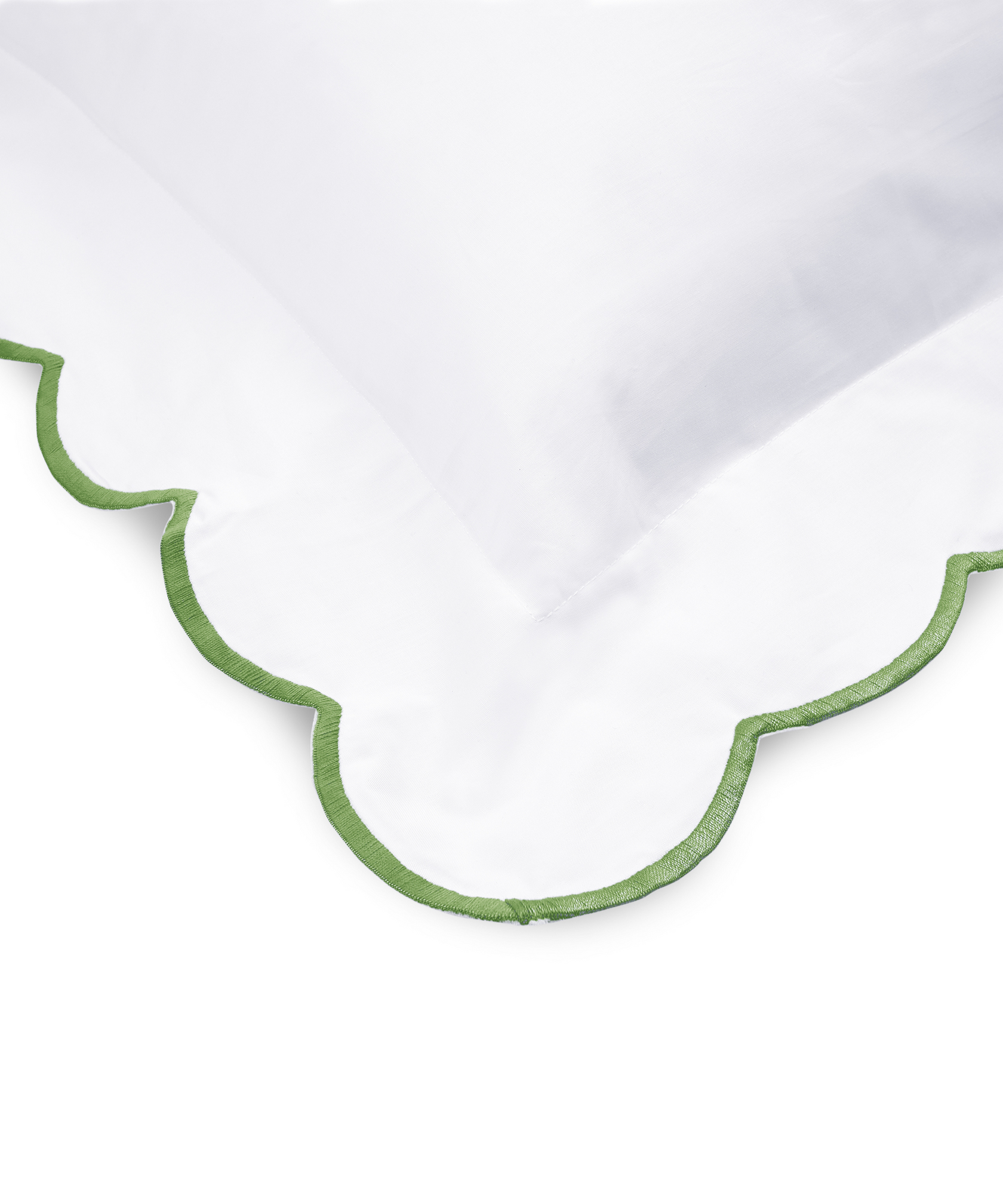 Annabelle Scalloped Bed Linen, Asparagus, Detail