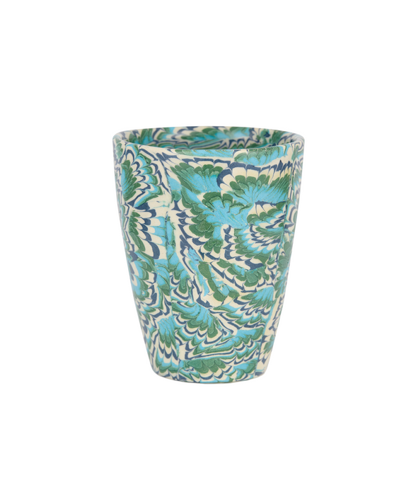 Aptware Marble Ceramic Dish, Lagoon Blue Green, Cut Out.