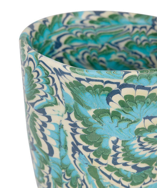 Aptware Marble Ceramic Dish, Lagoon Blue Green, Detail