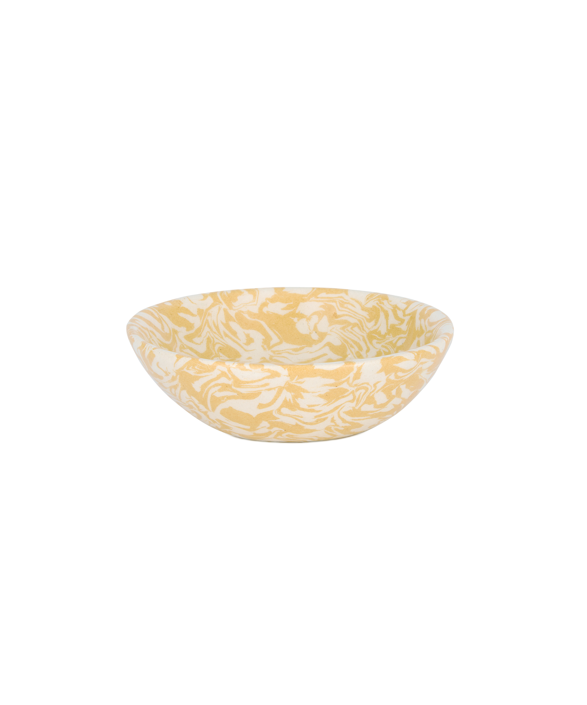 Aptware Marble Ceramic Dish, Mustard Yellow, Cut Out