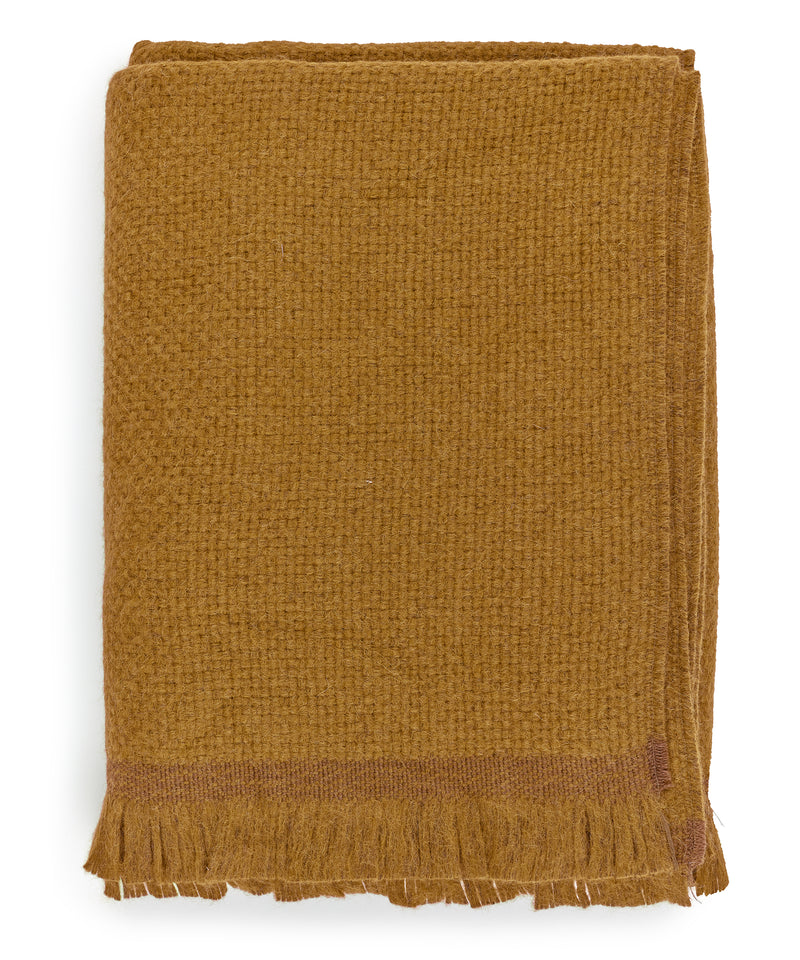 Rebecca Udall, Basketweave Alpaca Throw, Mustard