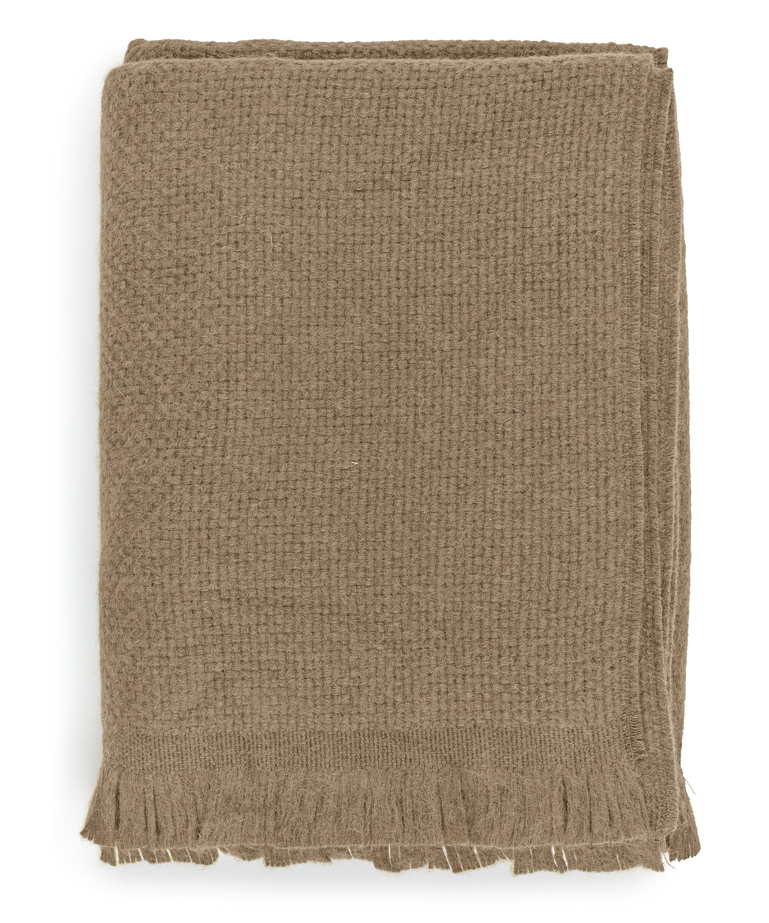 Rebecca Udall, Baksetweave Alpaca Throw, Natural, Close Detail. 