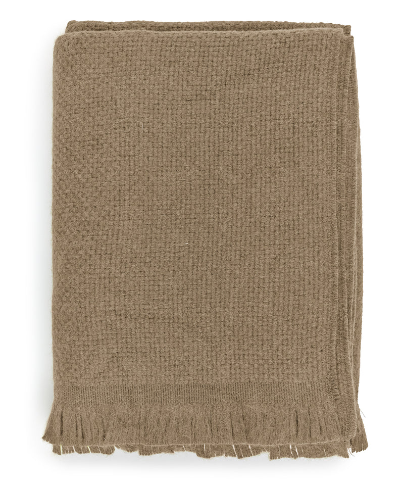 Rebecca Udall, Baksetweave Alpaca Throw, Natural.