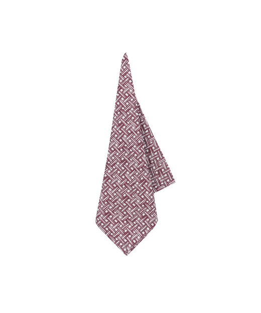 Basketweave Napkin, Burgundy, Draped, Cut Out