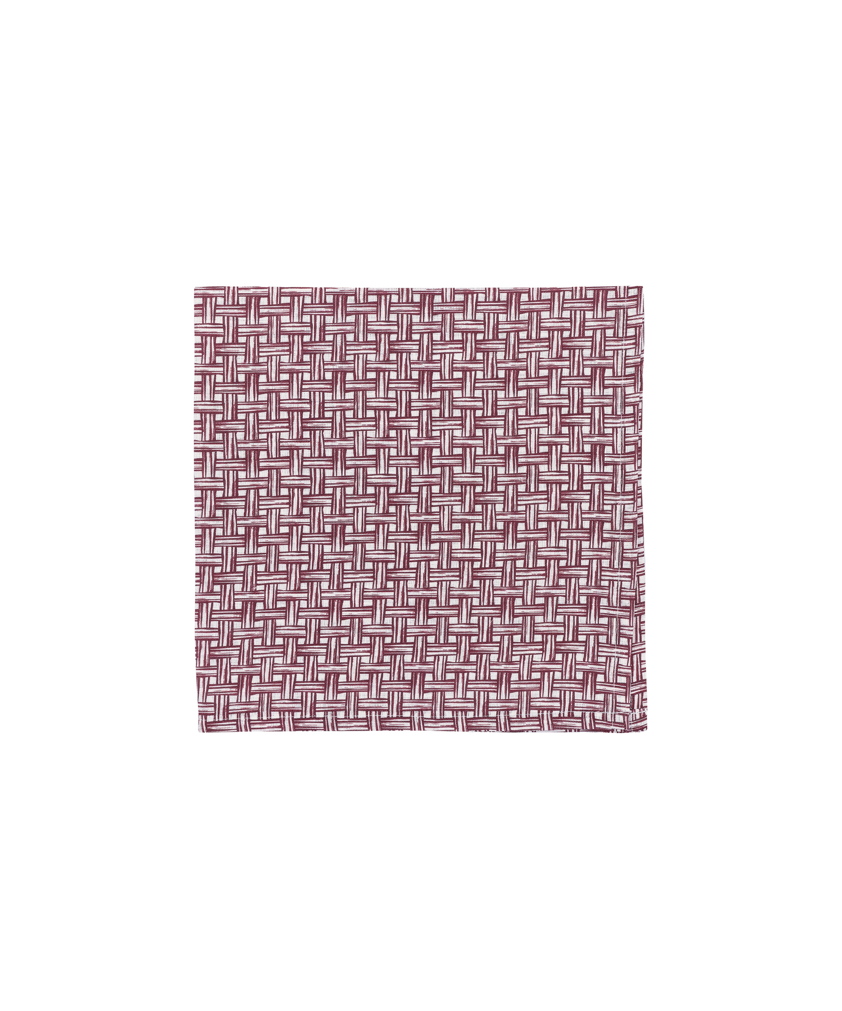 Basketweave Napkins, Burgundy, Cut Out