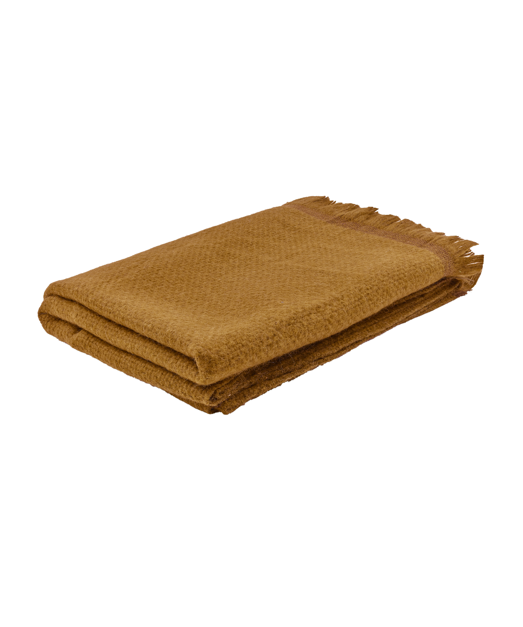 Basketweave Alpaca Throw, Mustard, Cut Out