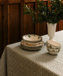 Basketweave Table Linens, Vine Green