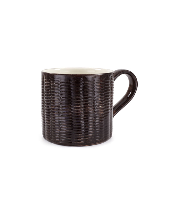 Basket Weave Mug, Chocolate
