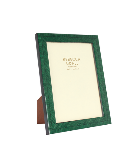 Rebecca Udall Bianca Photo Frame Marquetry Heritage Photo Frame in Forest Green