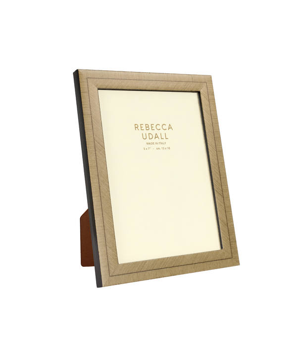 Rebecca Udall, Bianca Photo Frame Marquetry Photo Frame in Taupe 5x7"