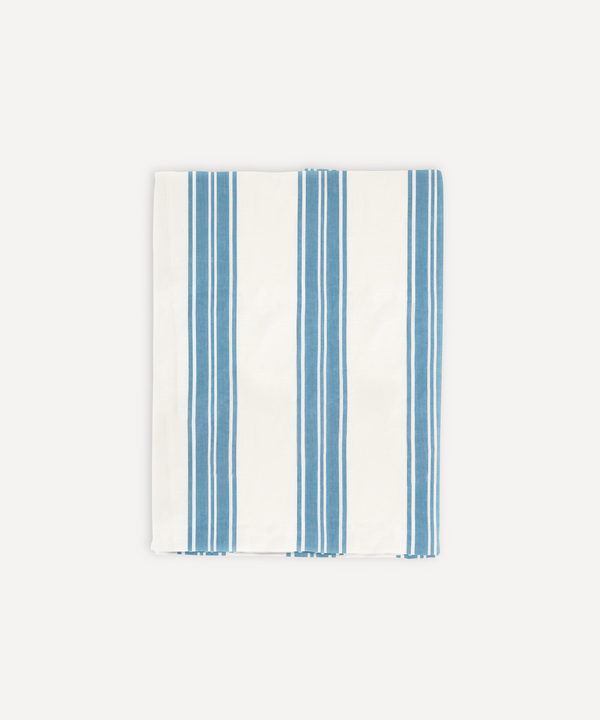 Rebecca Udall Colette Striped Linen Tablecloth, Harbour Blue