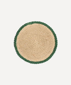 Rebecca Udall Braided Abaca Placemat, Natural/Fern