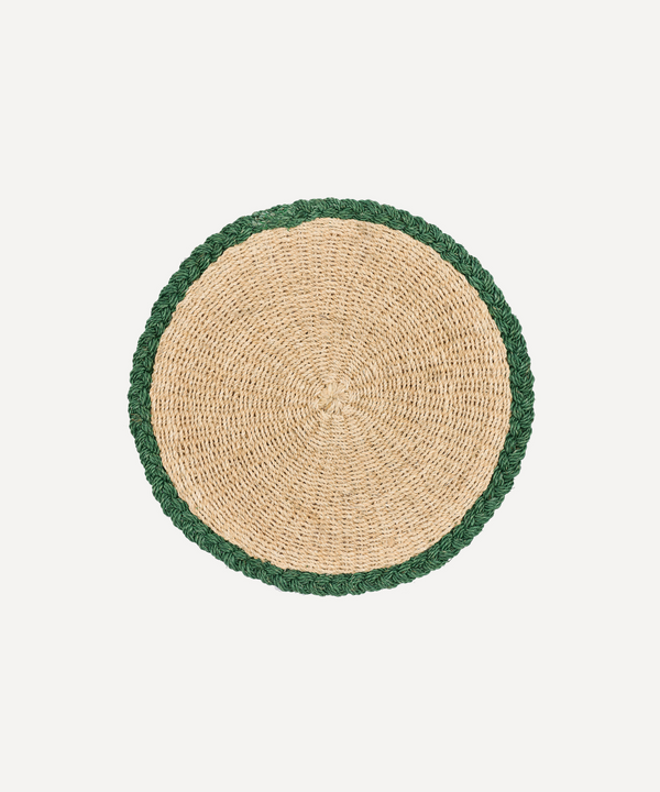 Rebecca Udall Braided Abaca Placemat, Natural/Fern