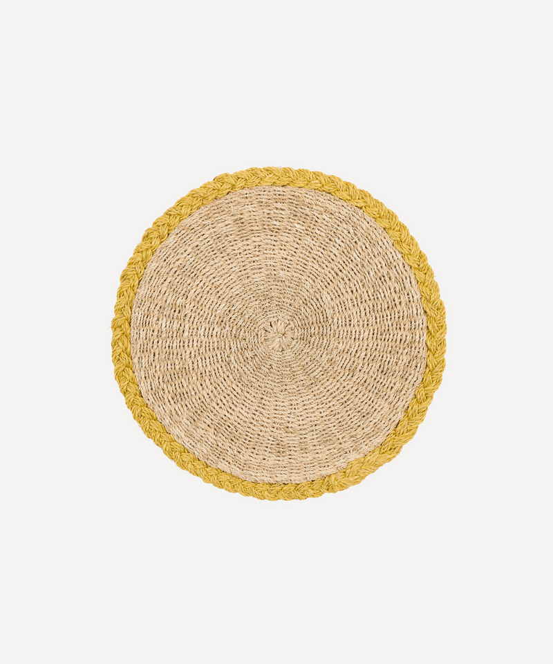 Rebecca Udall Braided Abaca Placemat, Natural/ Straw