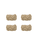 Rebecca Udall Set of 4 Braided Rope Napkin Rings, White Background