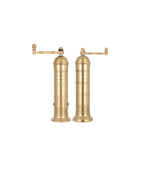 Rebecca Udall, Brass Salt and Pepper Mill Set, Front View