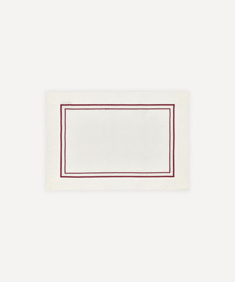 Sophie Classic Two Cord Placemat, Burgundy