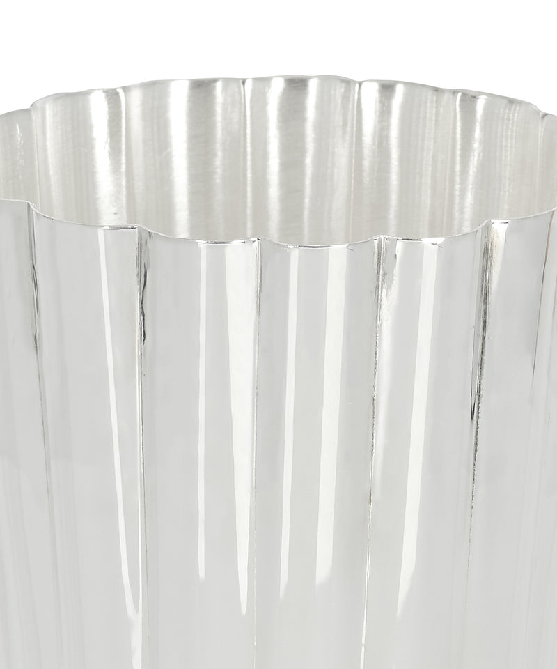 Rebecca Udall, Fluted Julep Cup, Silver with Scallop Ridged Rim Detail