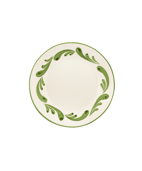 Celia Dessert Plate, Leaf Green Individual