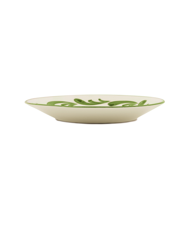 Celia Dessert Plate, Leaf Green