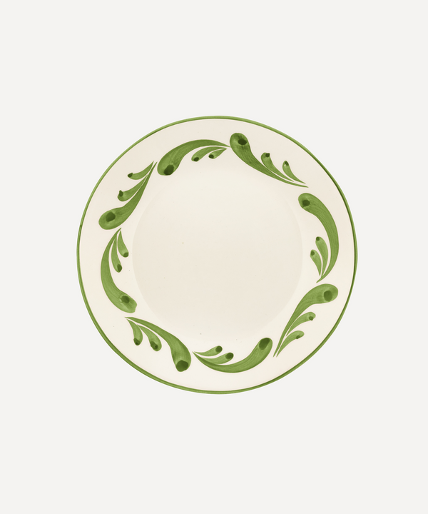 Rebecca Udall Celia Dessert Plate, Leaf Green, Cut Out