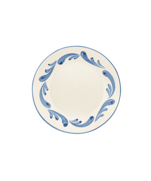 Rebecca Udall Celia Dessert Plate, Denim Blue, Cut Out, View From Above