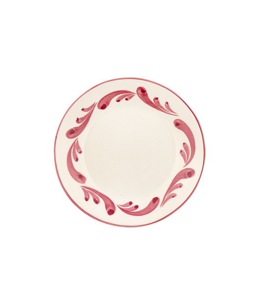 Rebecca Udall Celia Dessert Plate, Raspberry, Cut Out, White Background