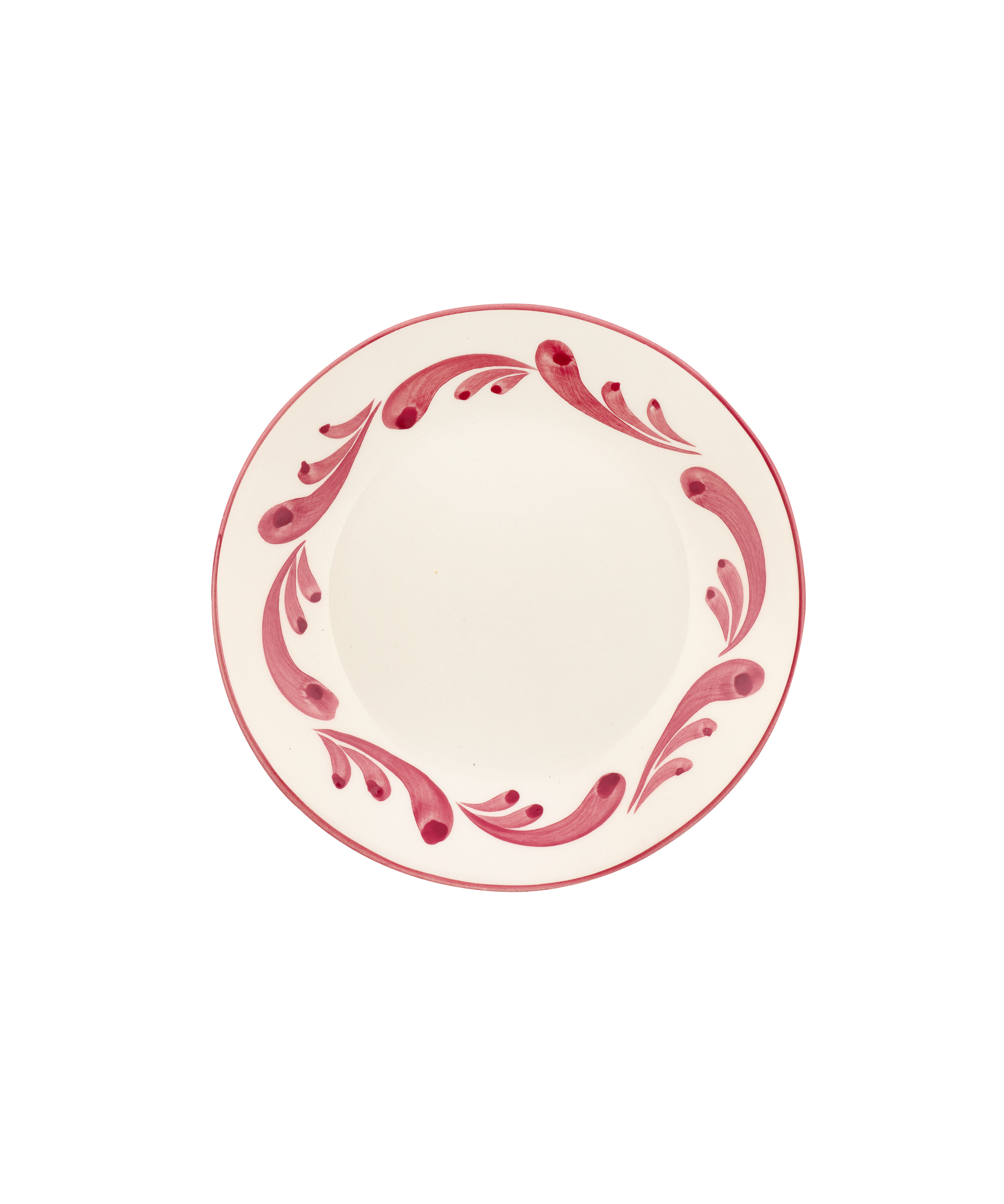 Rebecca Udall Celia Dessert Plate, Raspberry, Cut Out, White Background