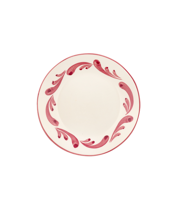 Rebecca Udall Celia Dessert Plate, Raspberry, Cut Out, White Background