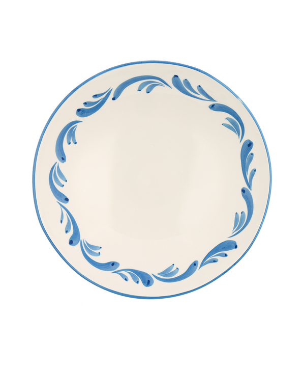 Rebecca Udall Celia Serving Bowl, Denim Blue, White Background