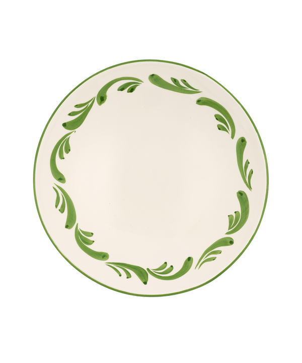 Rebecca Udall Celia Serving Bowl, Leaf Green, White Background