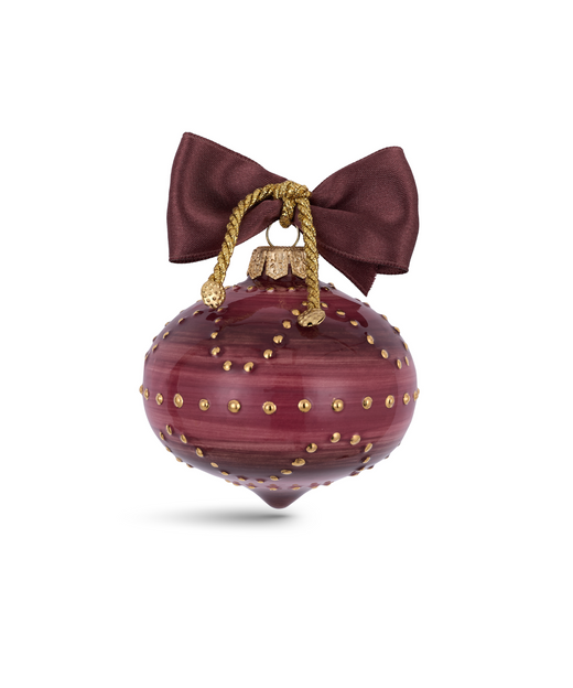 Chiara Bauble, Gold/Burgundy, Cut Out