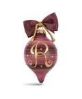 Chiara Initial Bauble, Gold/Burgundy