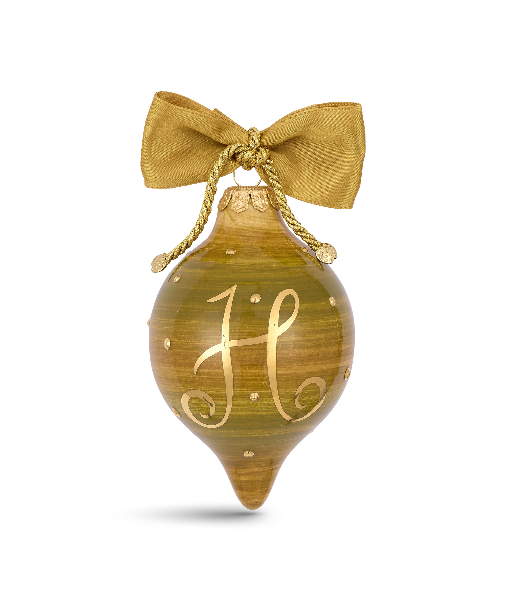 Chiara Initial Bauble, Gold/Amber