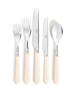 Rebecca Udall, Classic Stainless Steal Cutlery Set, Ivory, 5 Piece Set