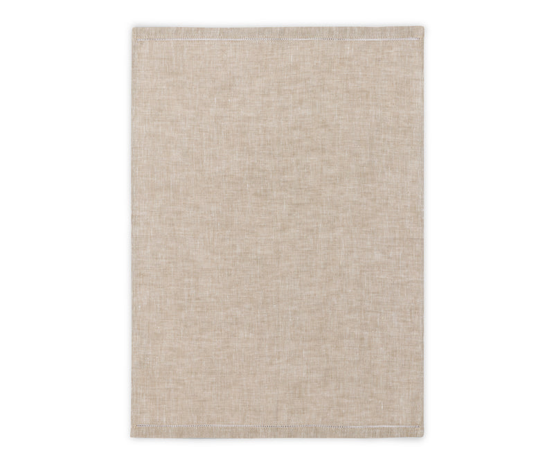 Classic Hemstitch Linen Hand Towel, Natural