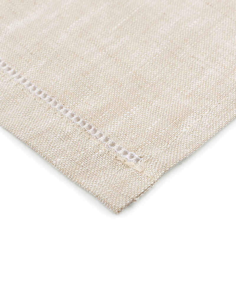 Rebecca Udall Classic Hemstitch Linen Hand Towel, Natural, Detail