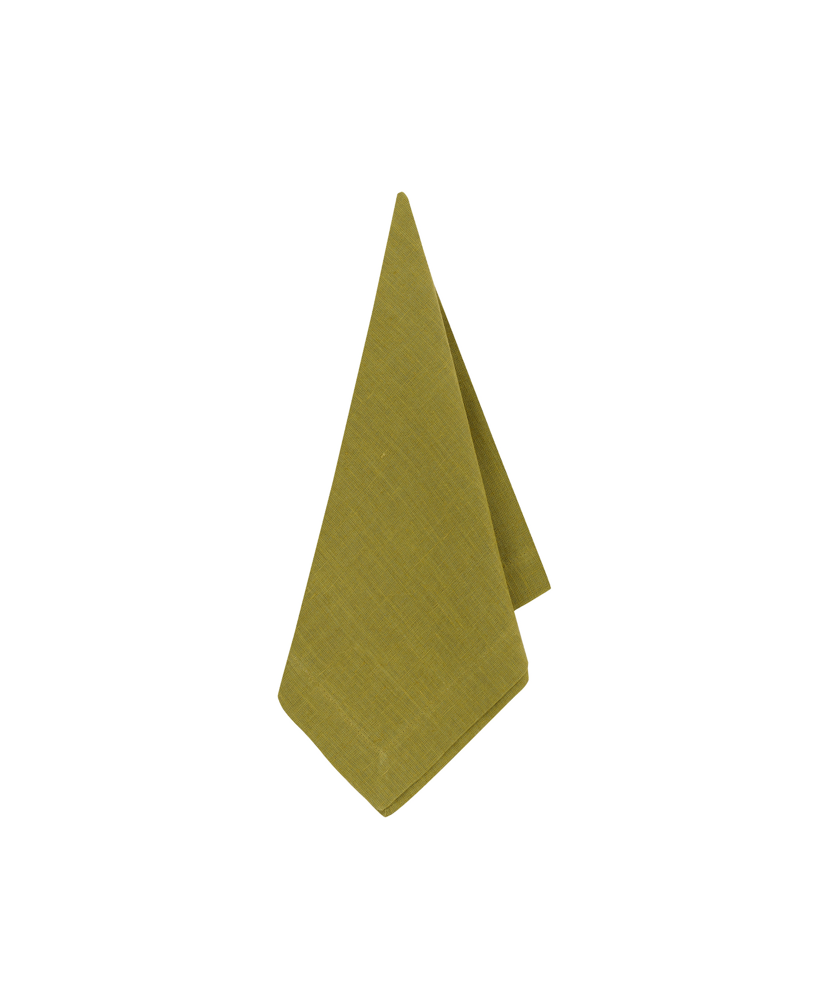 Classic Linen Napkin, Chartreuse Green, Draped