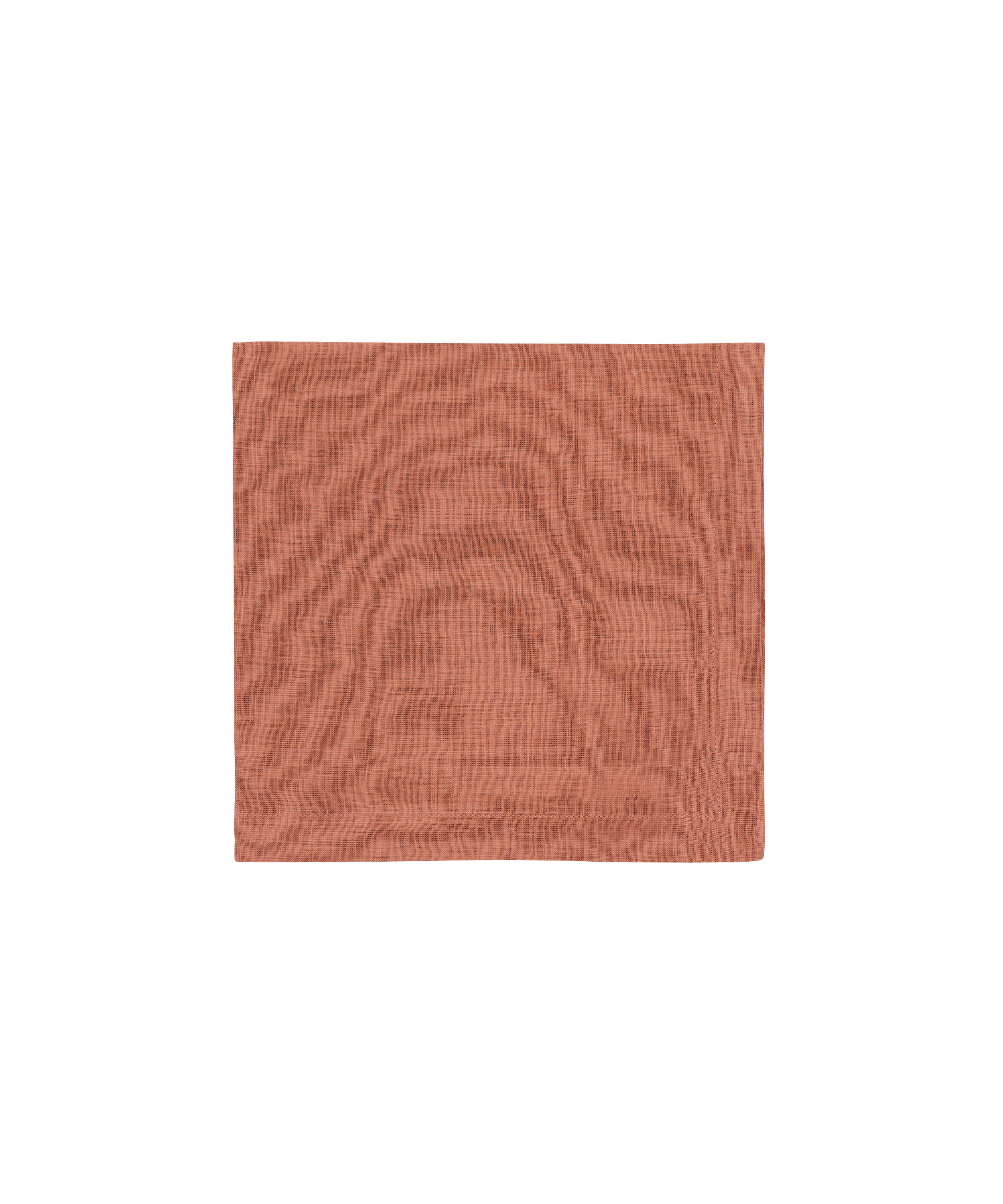 Classic Linen Table Linens, Terracotta, Napkin, Cut Out