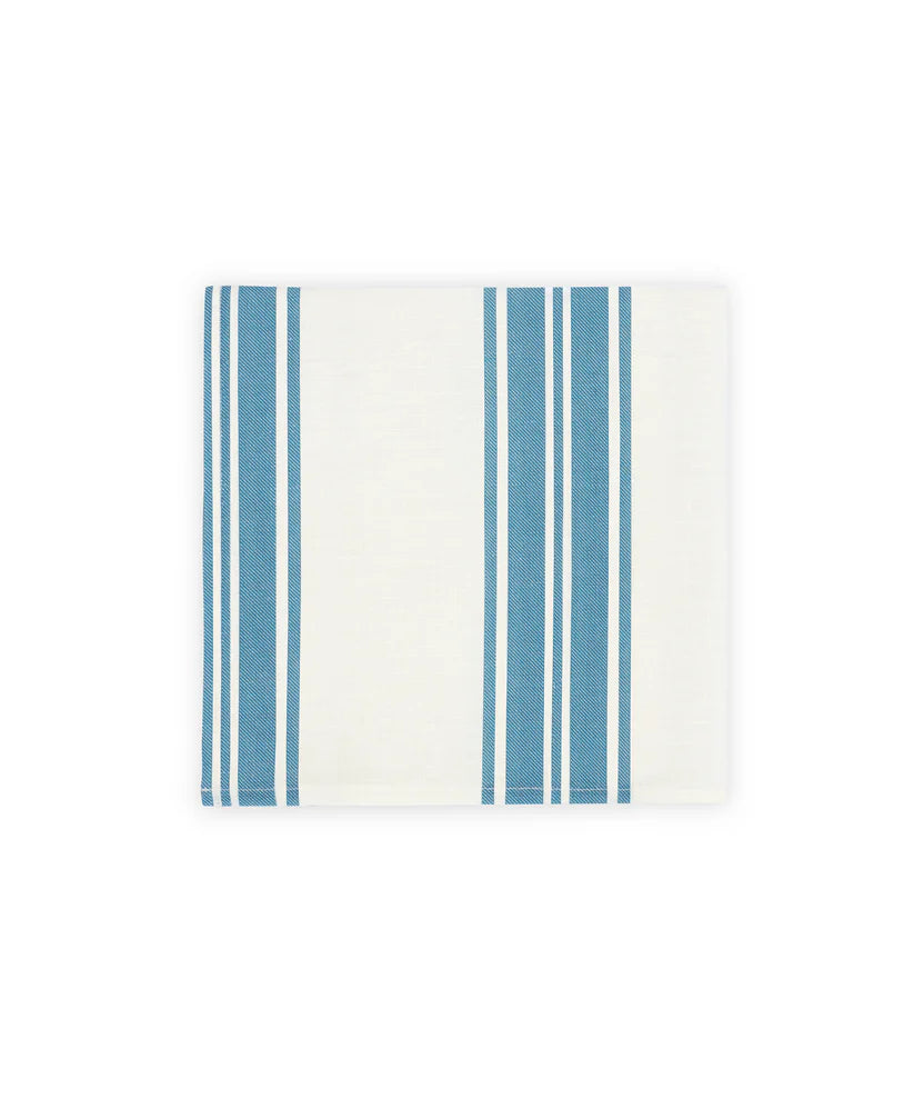 Colette Striped Table Linens, Harbour Blue