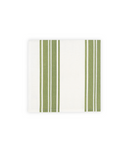 Colette Striped Linen Napkin, Olive Green, White Background