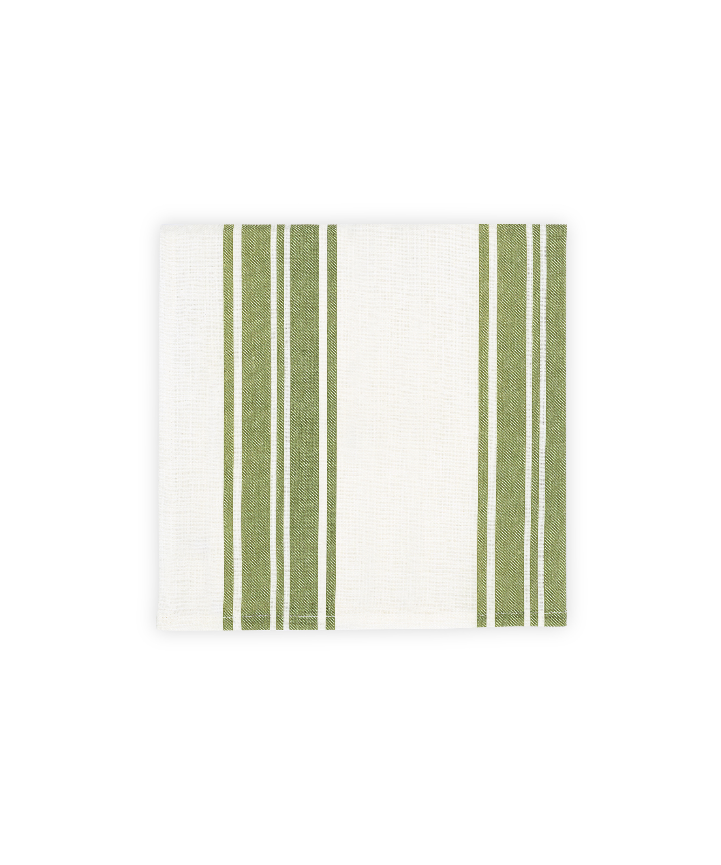 Colette Striped Table Linens, Olive Green, Napkin