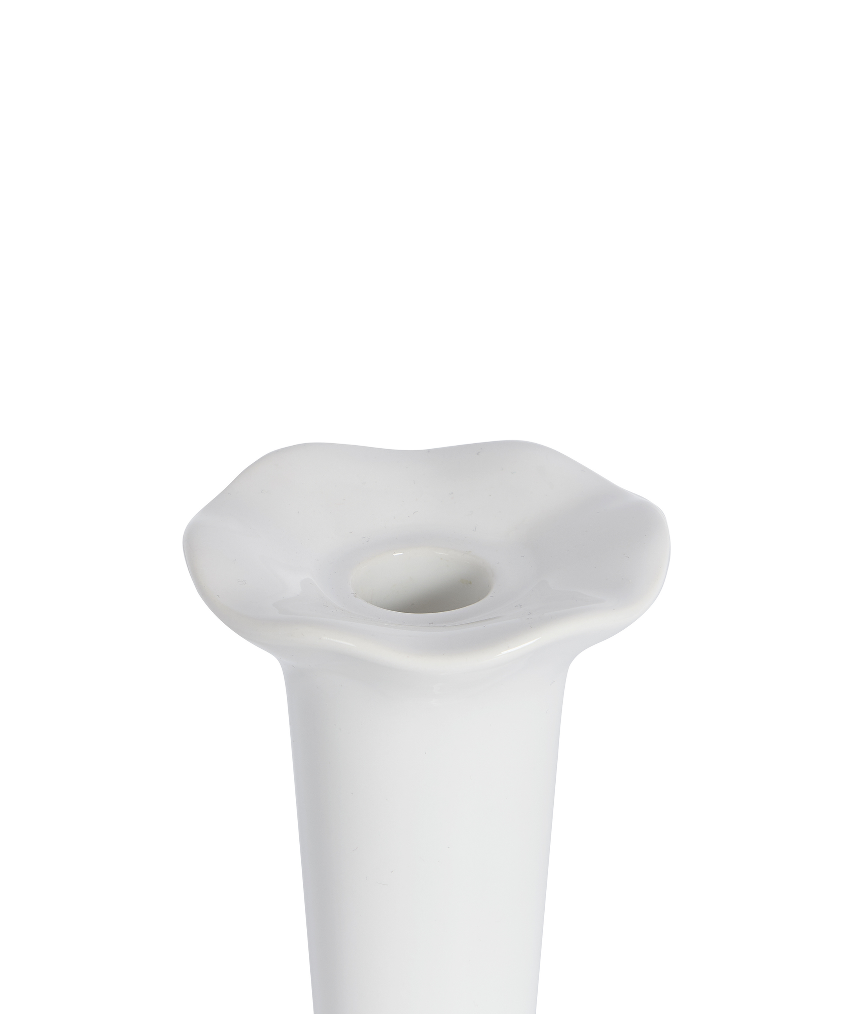 Cora Fluted Candlestick, Tall, Cut Out, Detail