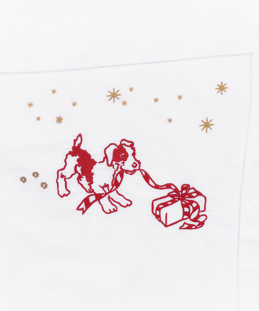 Christmas Puppy Standard Pillowcase, Detail