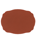 Pair of Nancy Linen Placemats, Burnt Sienna, Cut Out