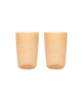 Pair of Murano Swirl Tumblers, Autumn, Cut Out