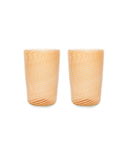 Pair of Murano Swirl Tumblers, Autumn, Cut Out